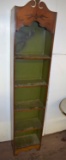 Old bookcase with flower decoration