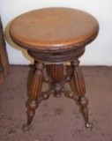 Old Ball & Clawfoot Piano Stool