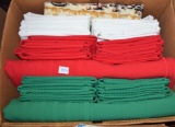 Red & green table cloths