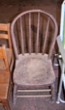 Old plank bottom chair