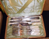 MOP knife & fork set in original case