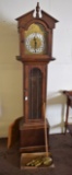 Grandmother clock with walnut case