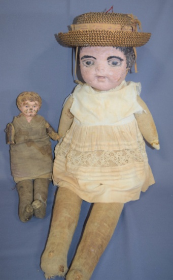 2 early dolls