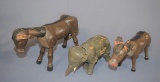 Early 1900's Schoenhut donkies & elephant