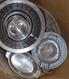 Stainless steel bowls & strainers