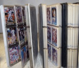 Sports cards in albums