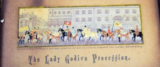 Lady Godiva Procession - Antique Stevengraph Silk Picture