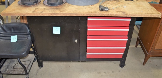 Work Bench with tool box area