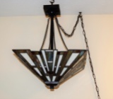 Newer hanging stained glass type lamp