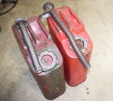 2 large metal gas cans