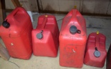 4 plastic gas cans