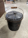 Small metal pail with lid