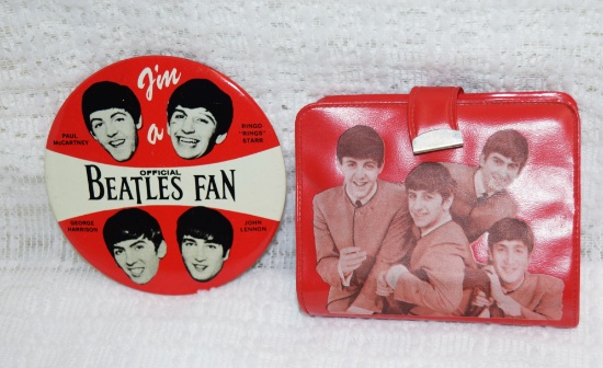 Beatles fan pin & wallet