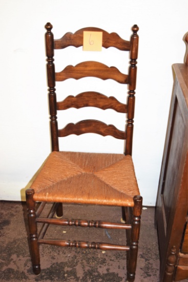 Ladder back rush bottom chair