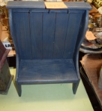 Miniature painted settle bench