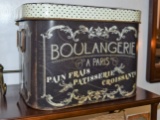 Decorative Boulangerie Paris metal storage container