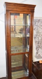 Lighted curio cabinet w/ glass shelves PICK UP ONLY