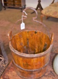 Early well bucket w/ metal trim & handle