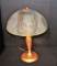Unusual Reverse Painted Lamp (Believed to be Swiss Lamp Co or Pittsburgh)
