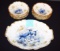 12 Piece Limoges Game Set with Blue Bird Decoration