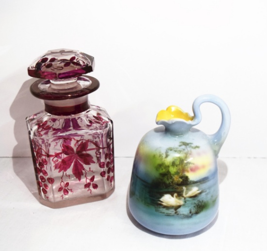 Royal Bayreuth 4.5" Ewer & Perfume Bottle (6")