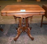 Walnut Victorian Lamp Table