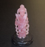 Carved Pink Stone Sculpture