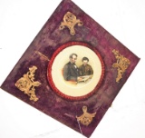 Abraham Lincoln & Todd Print in Velvet Frame 