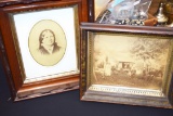 2 Old shadow Box Frames w/ Photos