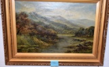 William Langley Oil on Canvas Painting