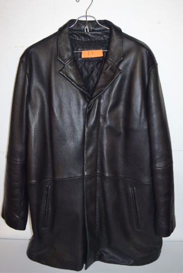 Men's Perry Ellis 2 XL 3/4 length leather coat