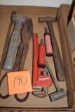 Pipe wrench & misc.