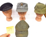 Military hats w/ German