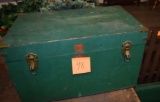 Green wooden chest