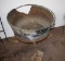 LARGE CAST IRON POT ON STAND 