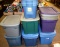 LARGE LOT OF PLASTIC TOTES