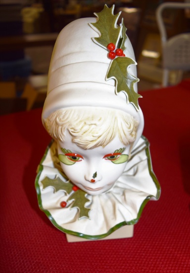 9 1/2" Signed Cybis Porcelain "Holly" Clown
