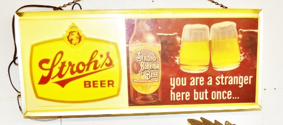 VINTAGE STROH'S BEER LIGHT