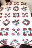 Queen Size Hand Stitched Applique Quilt (made by Arch Quilts)