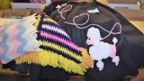 SMALL AFGHAN, CHILD'S SHAWL & COSTUME POODLE SKIRT
