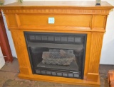 LARGE MANTEL WITH GAS FIREPLACE/REMOTE