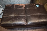 LEATHER OTTOMAN W/ STORAGE 