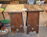 PAIR OF ARTS & CRAFTS PLANT STANDS