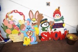 LARGE WOODEN CUT OUT LAWN DECORATIONS