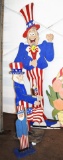 LARGE JULY 4TH WOODEN CUT OUT LAWN DECORATIONS