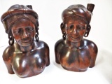 CARVED WOODEN BUSTS