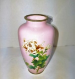 VINTAGE JAPANESE ENAMELED VASE