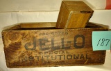 VINTAGE WOODEN JELLO CRATE