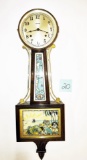 NICE INGRAHAM BANJO CLOCK WITH PIRATES (35