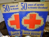 VINTAGE RED CROSS CARDBOARD SIGNS